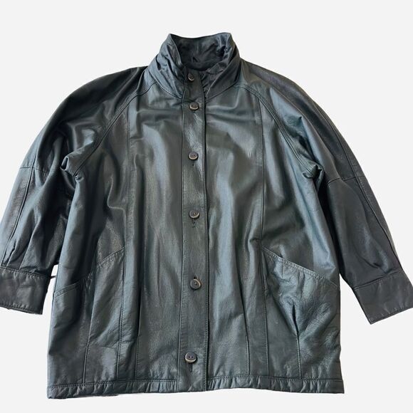 Pelle Dark Green Genuine Leather Jacket MEDIUM - Picture 4 of 16
